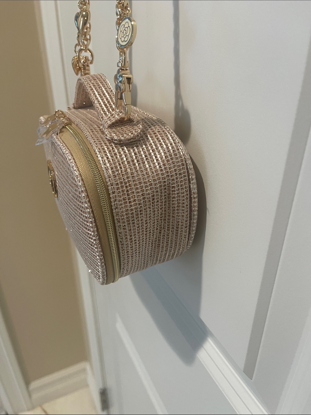 Dior Raffia Crossbody Embellished Bag in Beige with Gold Hardware - Picture 14 of 15